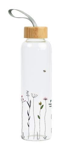 Grafik Werkstatt Glass Water Bottle with Funny Saying | with Carry Loop | 550 ml | Favorite Days