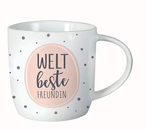 Tazza da caffè da 300 ml con scritta grafica | Tazza in porcellana | Migliore amica