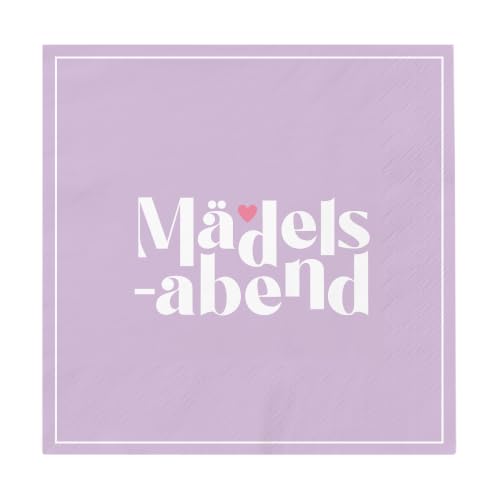 Tovaglioli Grafiche Werkstatt con frase | 20 pezzi | 12,5 x 12,5 cm | Serata tra ragazze