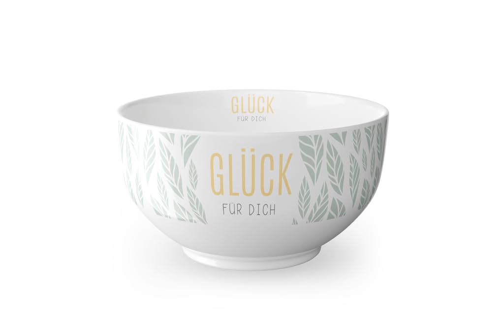 Geschenk Für Dich :-), Müslischale, Cerealien Schale, Porzellan, GLÜCK FÜR DICH
