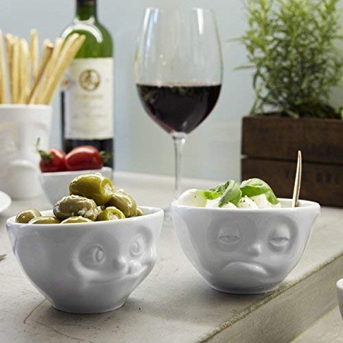 FIFTYEIGHT PRODUCTS / Cups / Small Bowls / Bowl Set No. 3 "Tasty & Sleepy" (Porcelain, 200 ml, white, Made in Germany)