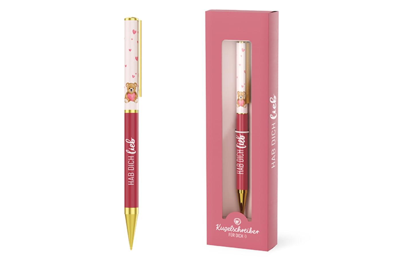 La Vida Ballpoint Pen with Twist Mechanism in Gift Box, "Love You"