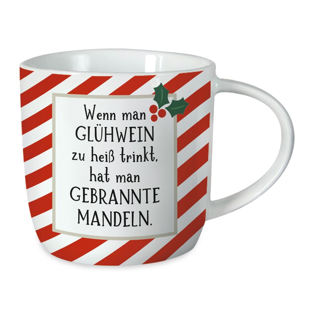 Graphics Workshop Coffee Mug with Saying 300 ml | Porcelain Mug | Christmas | Roasted Almonds