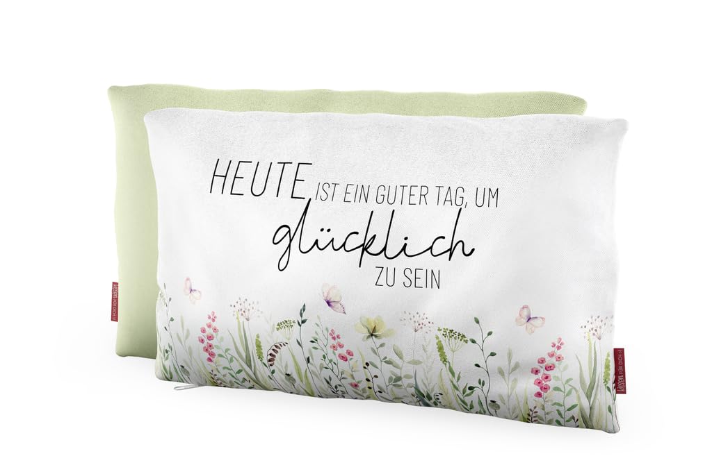 La Vida Cotton Cushion, "Today is a good day to be happy", Rectangular, 40 x 25 cm