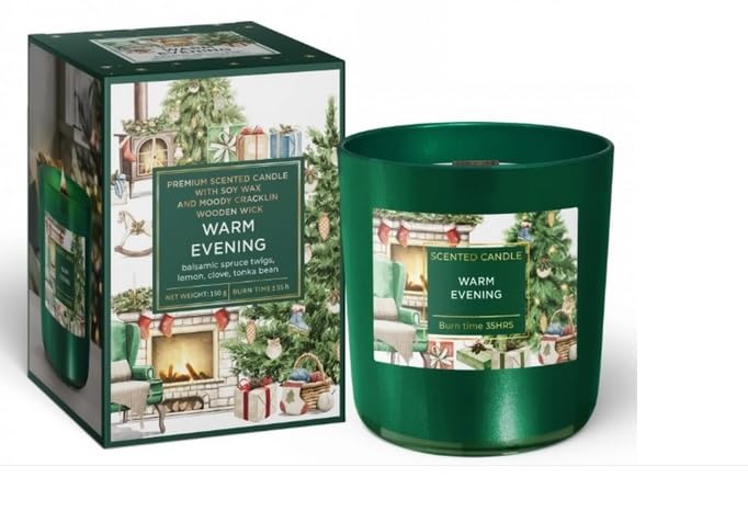 Premium Scented Candle with Soy Wax and Wooden Wick