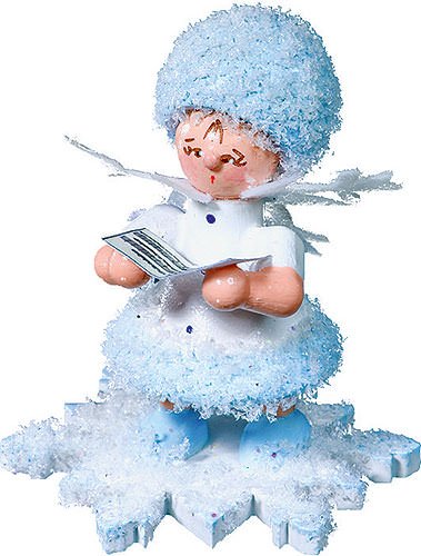 Kuhnert Woodturning Snowflake with Songbook - 5 cm