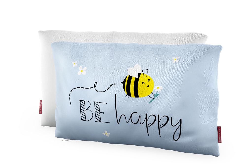 La Vida Cotton Cushion, "Bee", Rectangular, 40 x 25 cm