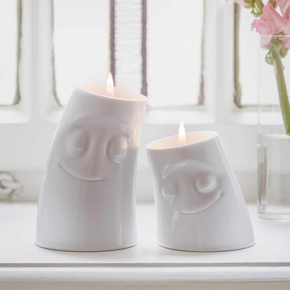 FIFTYEIGHT PRODUCTS / Mugs / Candle Snuggler "Cuddly" (Small Candle Holder, white, Made in Germany)
