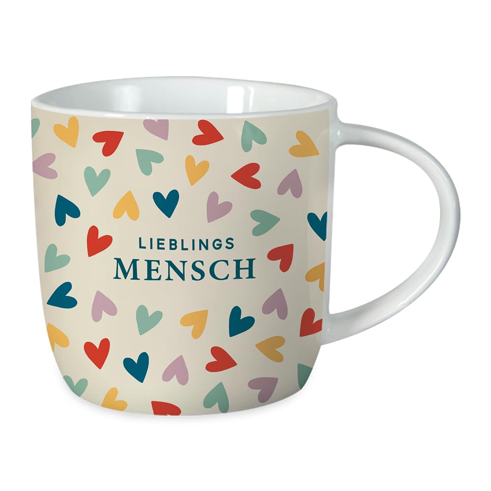 Grafik-Werkstatt Kaffeetasse mit Spruch 300 ml | Porzellan-Tasse | Lieblingsmensch