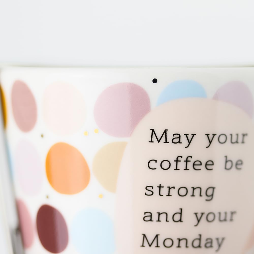 Graphic Workshop Espresso Cup with 100% Real Gold | Porcelain Cup | 50 ml | coffee strong, monday short