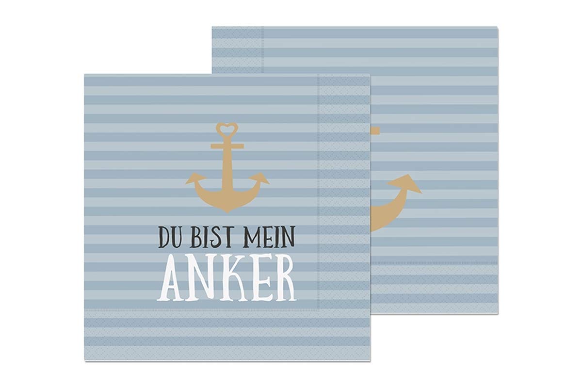 LaVida Napkins for You | 20 Pieces | 33x33 cm | You Are My Anchor