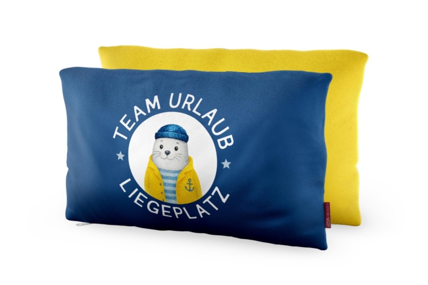 La Vida Cotton Cushion, "Seal", Rectangular, 40 x 25 cm