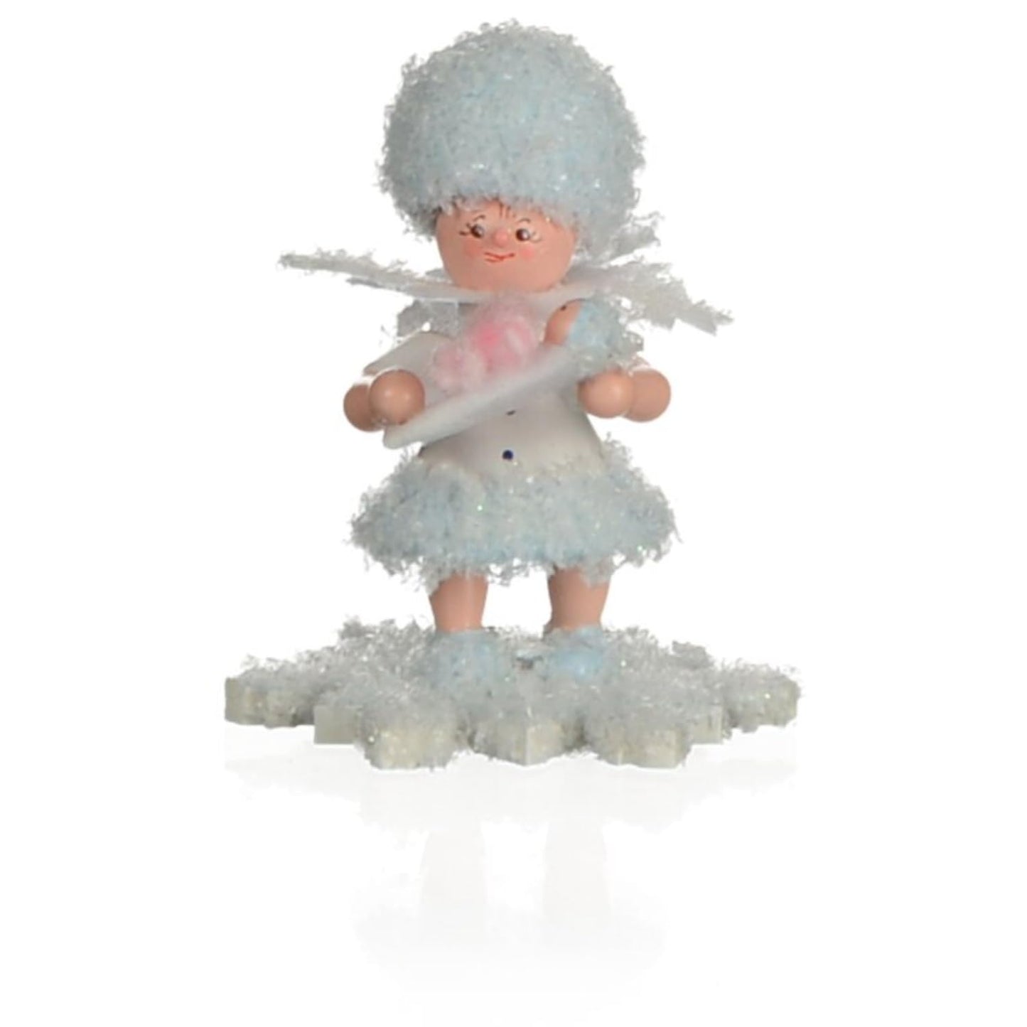 Kuhnert Woodturning Snowflake with Baby Girl - 5 cm