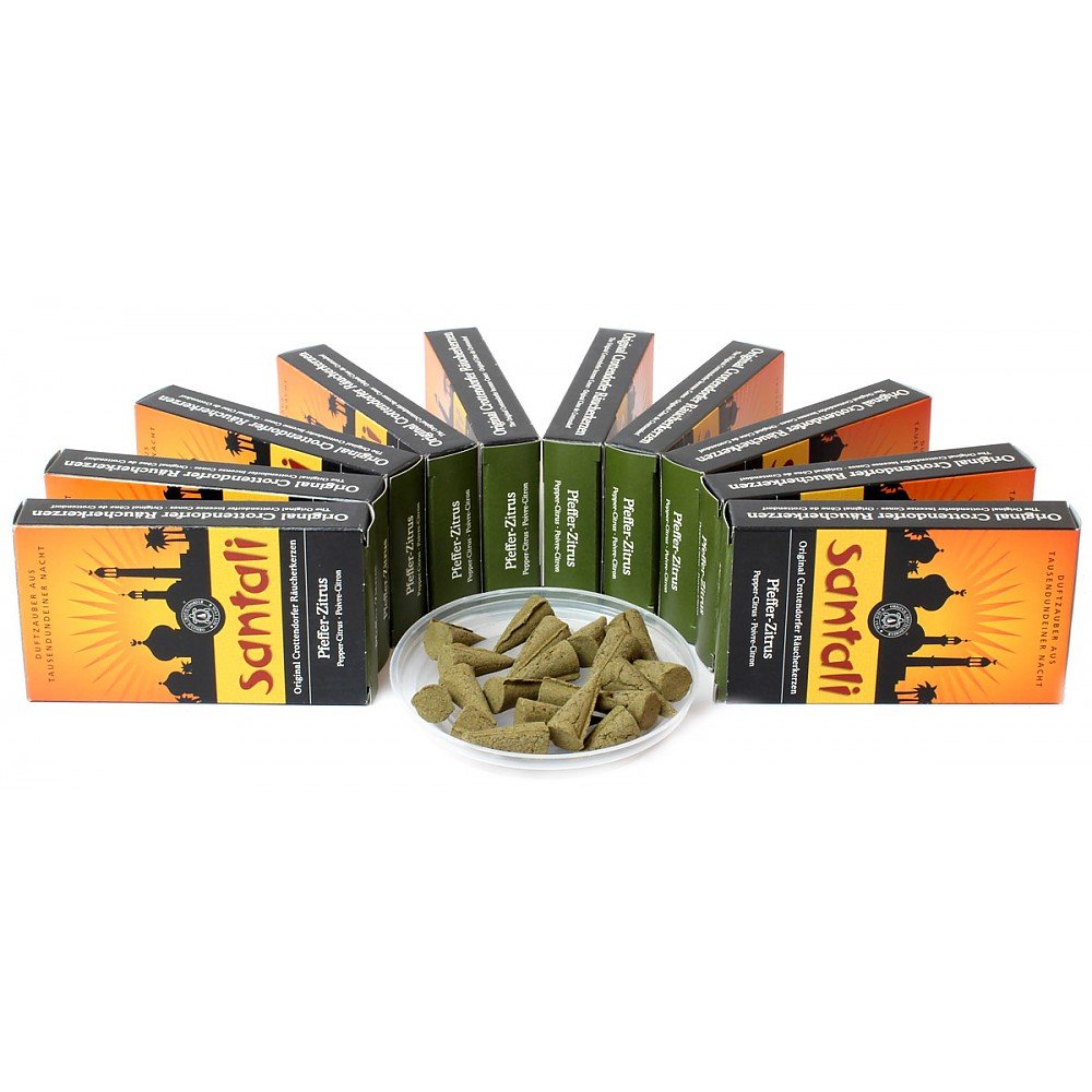 Crottendorf Incense Cones - 10x20 Value Pack - SANDALWOOD Pepper-Citrus Erzgebirge