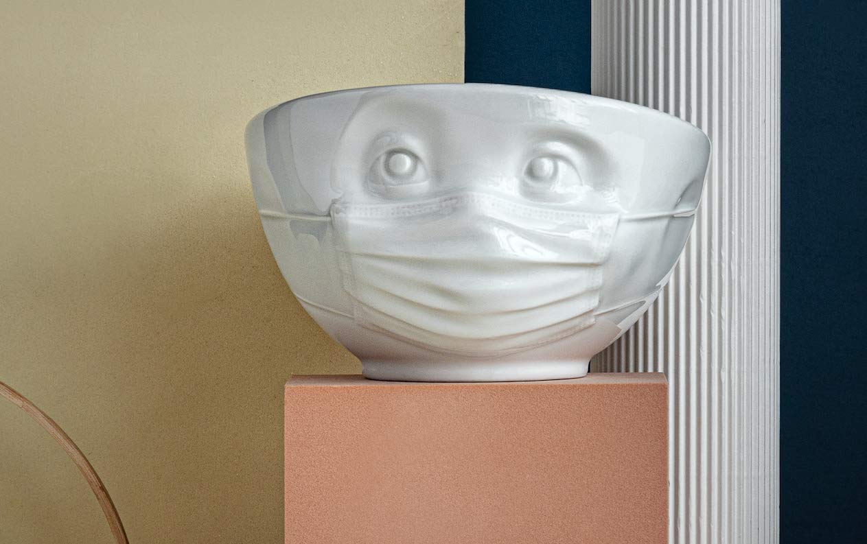 FIFTYEIGHT PRODUCTS / Cups / Bowl "Confident" (Porcelain, 500ml, white, Made in Germany)