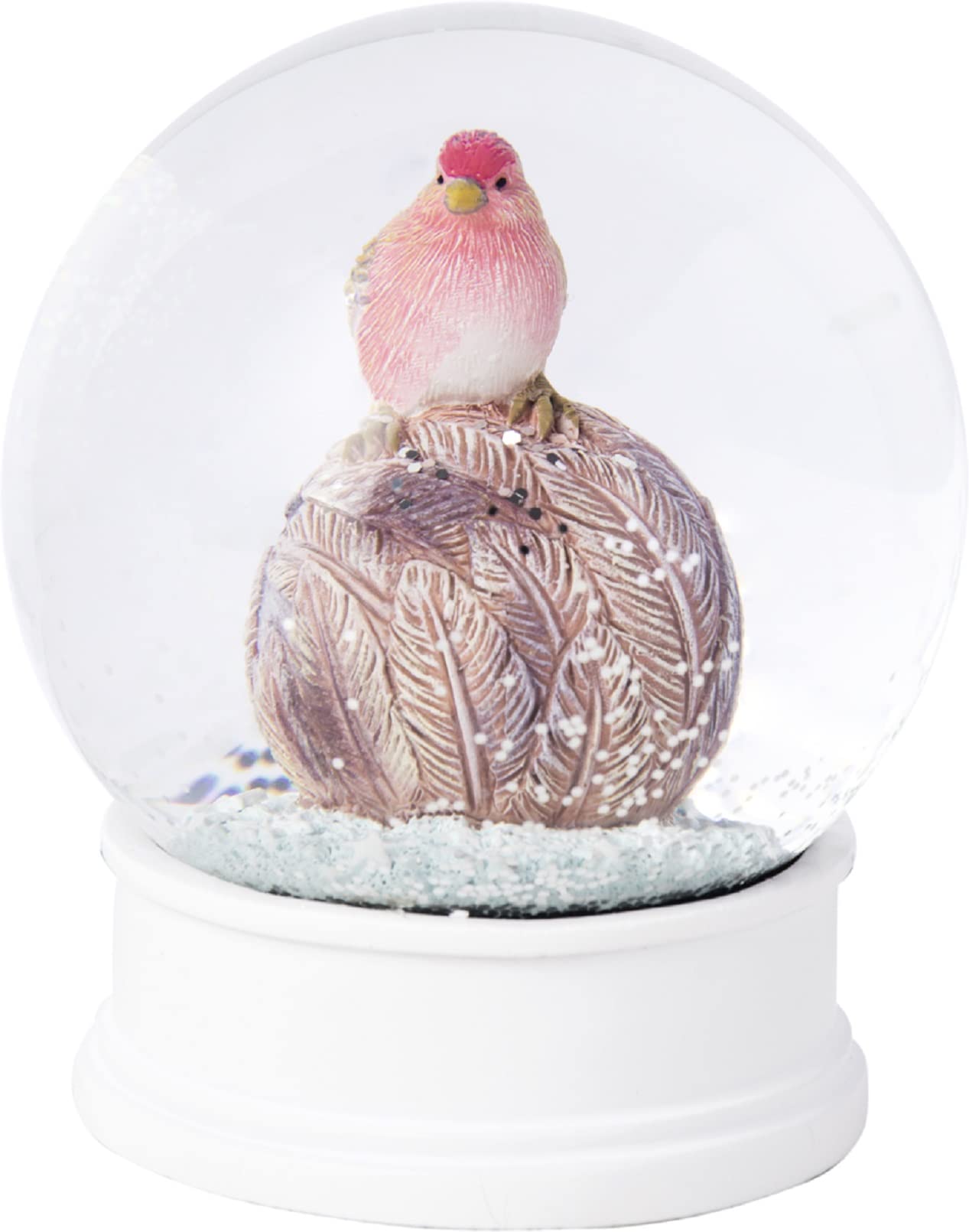 VOI - SK 917849 - Palla di neve, sfera glitterata, uccello, scena magica, poliresina, vetro, 11,5 cm
