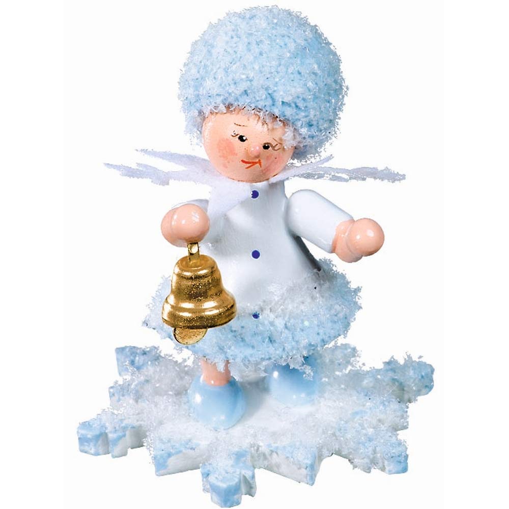 Drechslerei Kuhnert Fiocco di neve con campanella - 5 cm