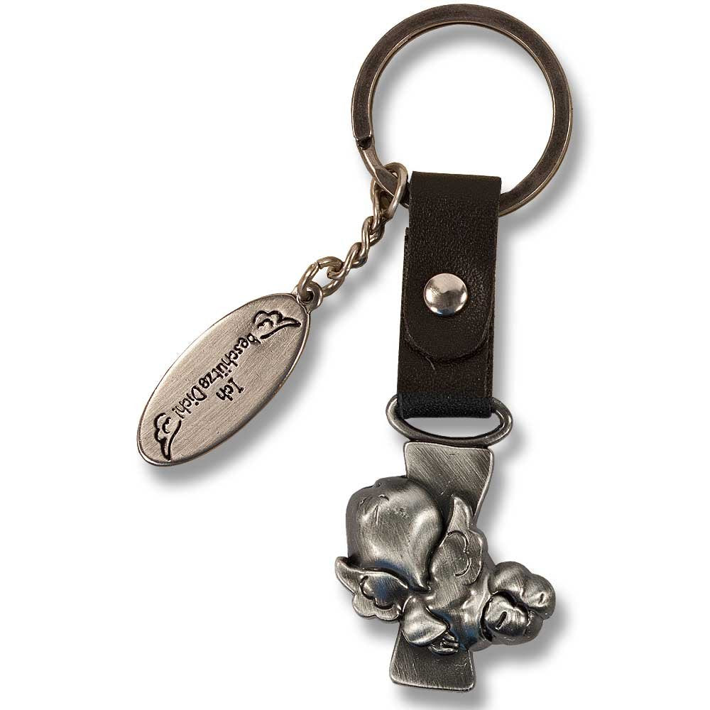 Guardian Angel Keyring Letter I