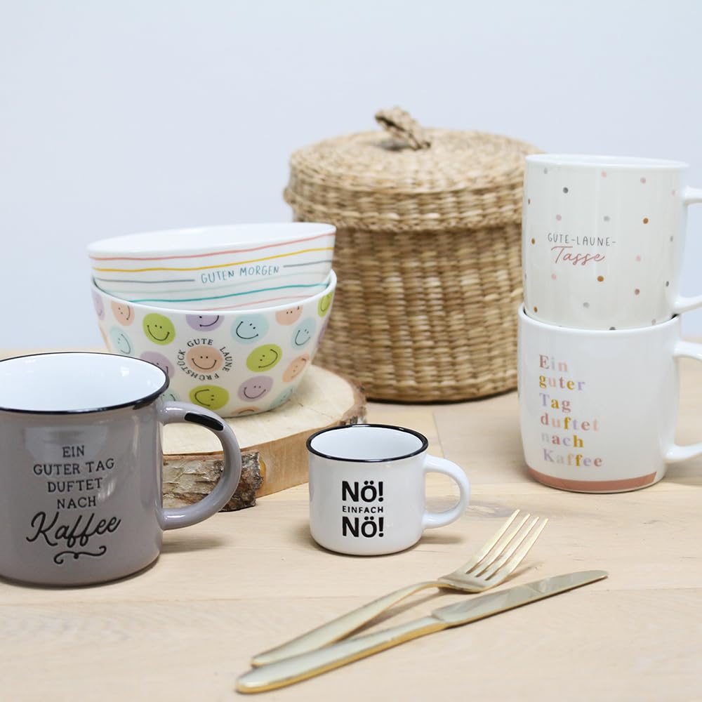 Grafik-Werkstatt Tazza da caffè con scritta 300 ml | Tazza in porcellana | La vita è brutale