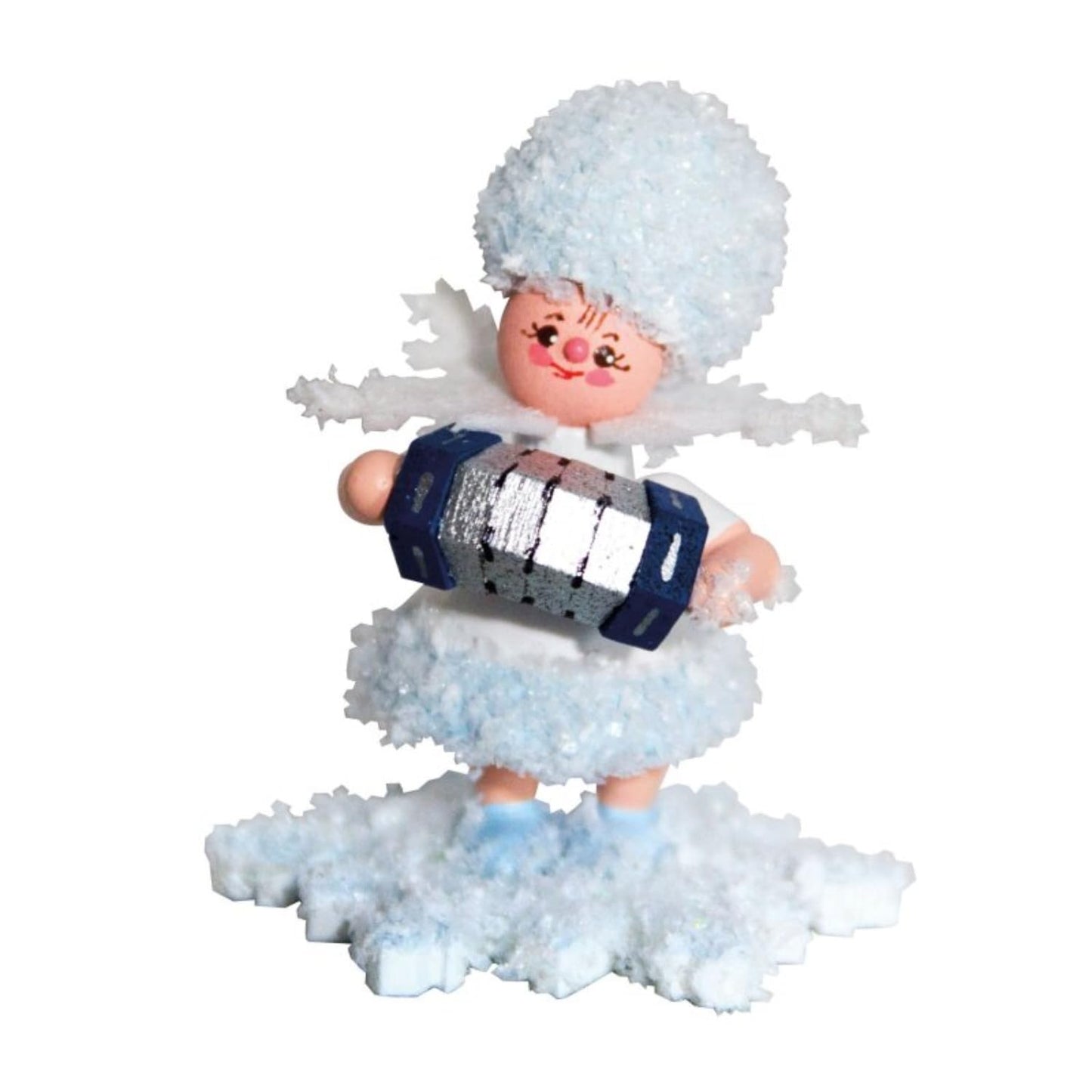 Fiocco di neve Drechslerei Kuhnert con fisarmonica - 5 cm