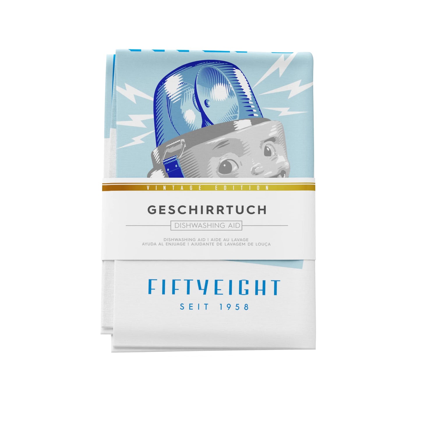 FIFTYEIGHT PRODUCTS / Tassen / Geschirrtuch “SPÜL Hilfe (Made in Germany)