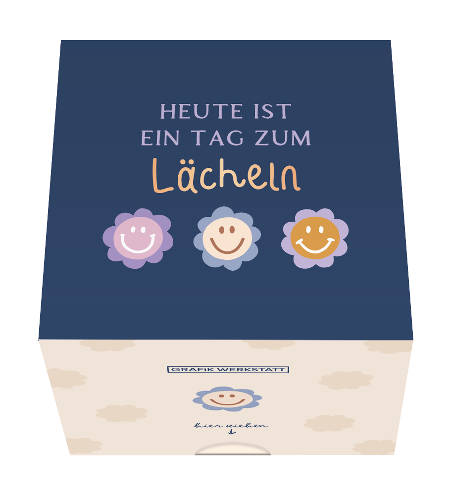 Grafik Werkstatt Message in a Box | 30 Kärtchen zum abreißen | Heute ist ein Tag zum lächeln