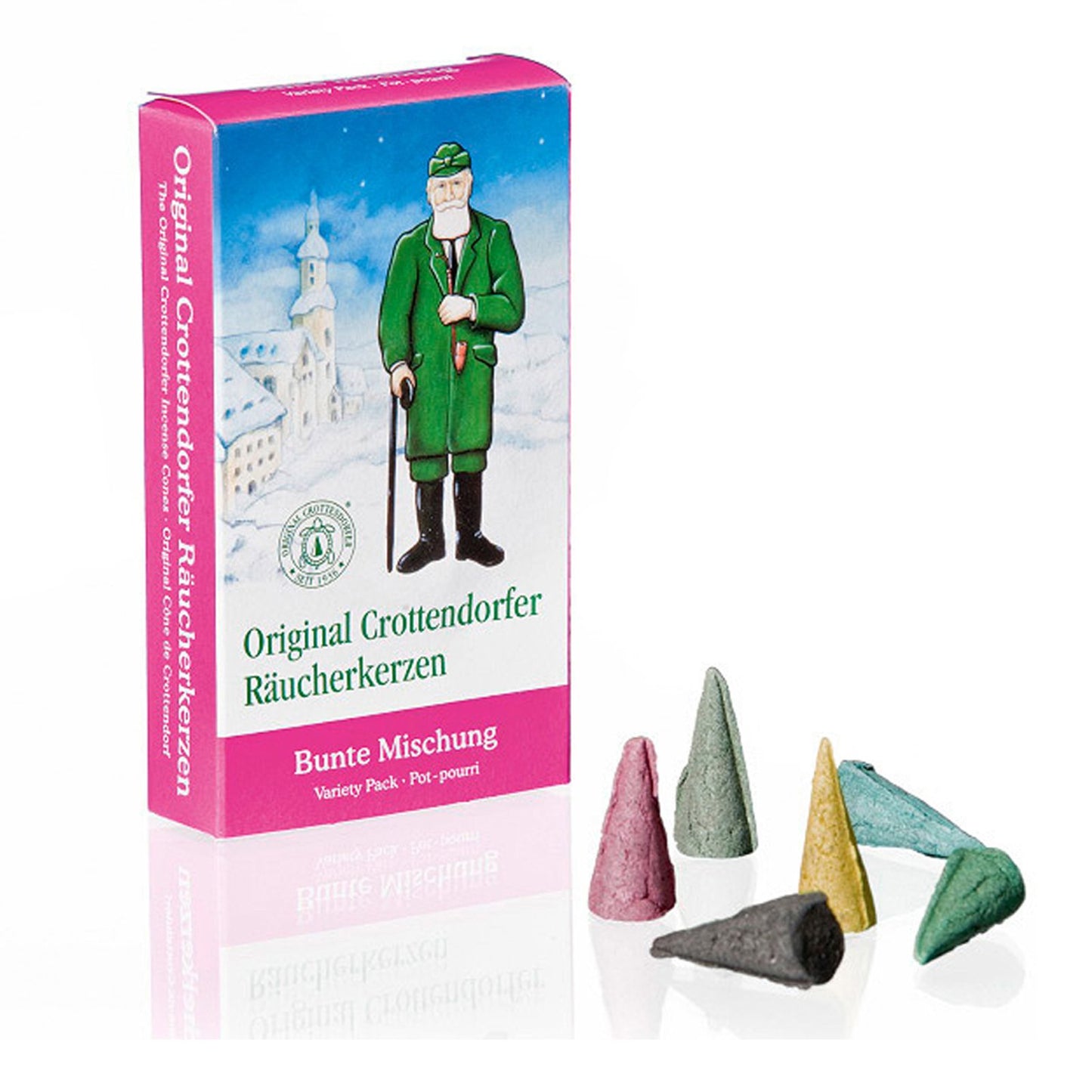 OLShop AG 3-Pack Crottendorfer Incense Cones Colorful Mix 3 x 24 Pieces, Incense Cones, Christmas Candles, Incense Pyramids
