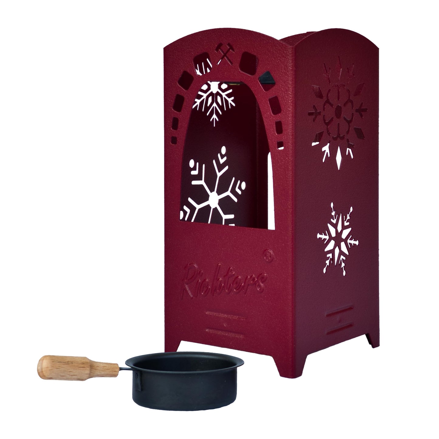 Crottendorf Incense Lantern, "Snowflake", crimson