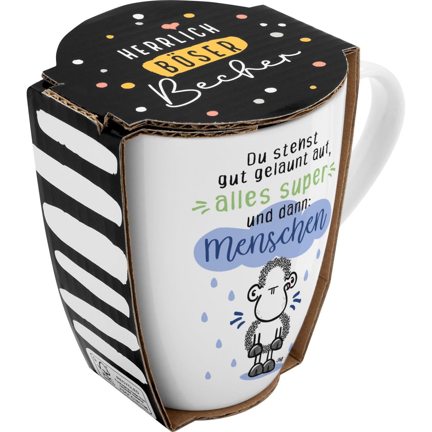 Sheepworld Becher mit Spruch | 350ml | Motiv "Menschen"
