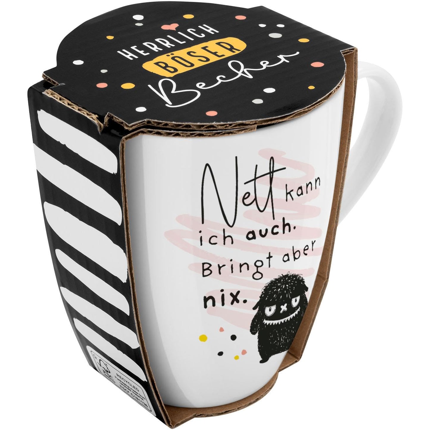 Sheepworld Becher mit Spruch | 350ml | Motiv "Nett kann ich auch..."