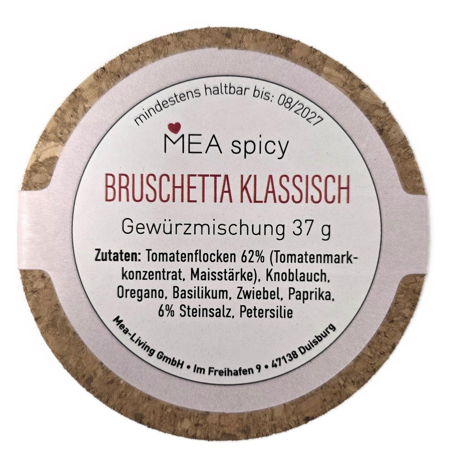 MEA Living, Spice in an Espresso Cup, STONEWARE Mug, Heart Pink, "Bruschetta - classic"