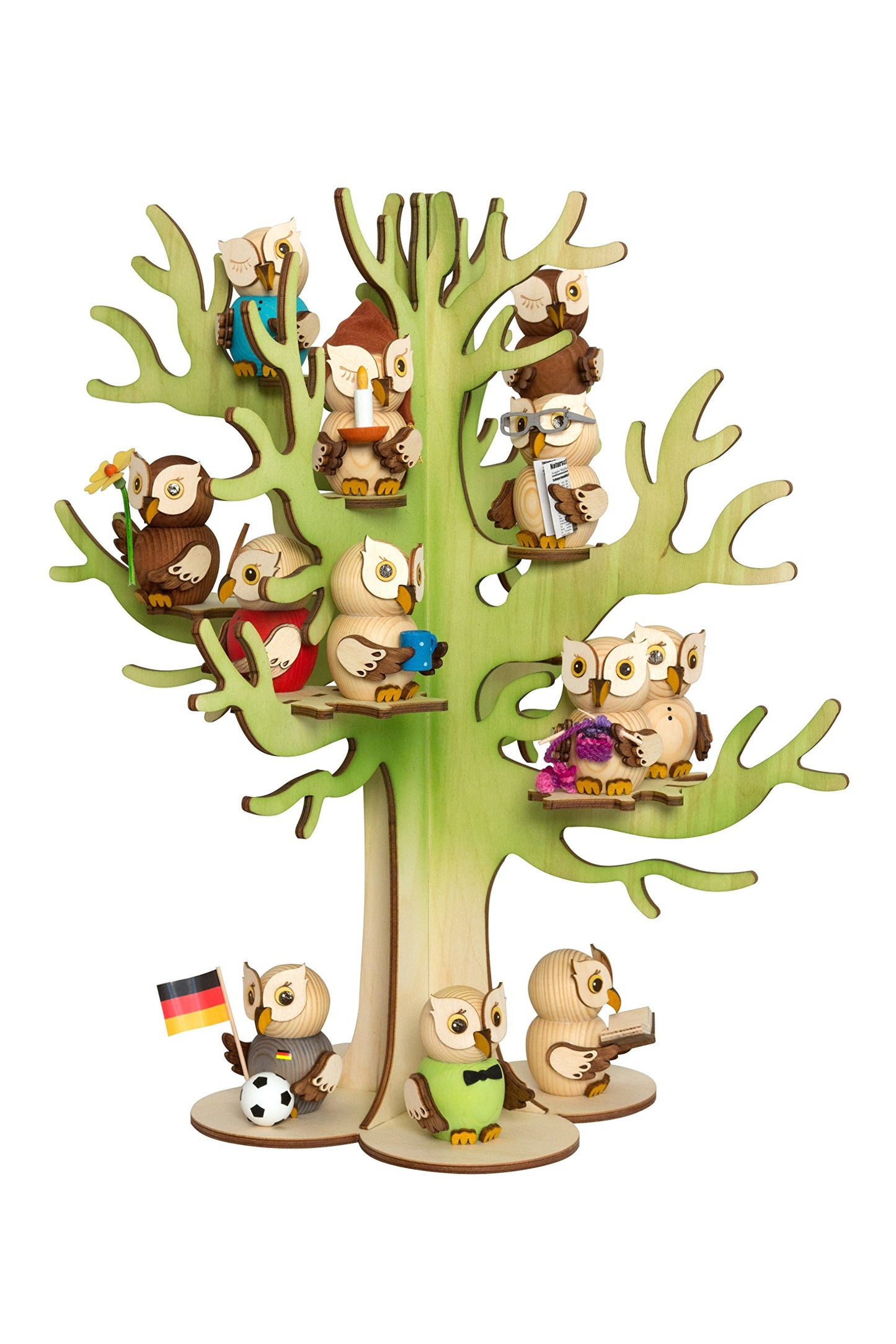 Kuhnert - Albero delle civette - Albero deciduo da tavolo - Posti per 12 mini civette - Altezza: 45 cm - Fatto in Germania