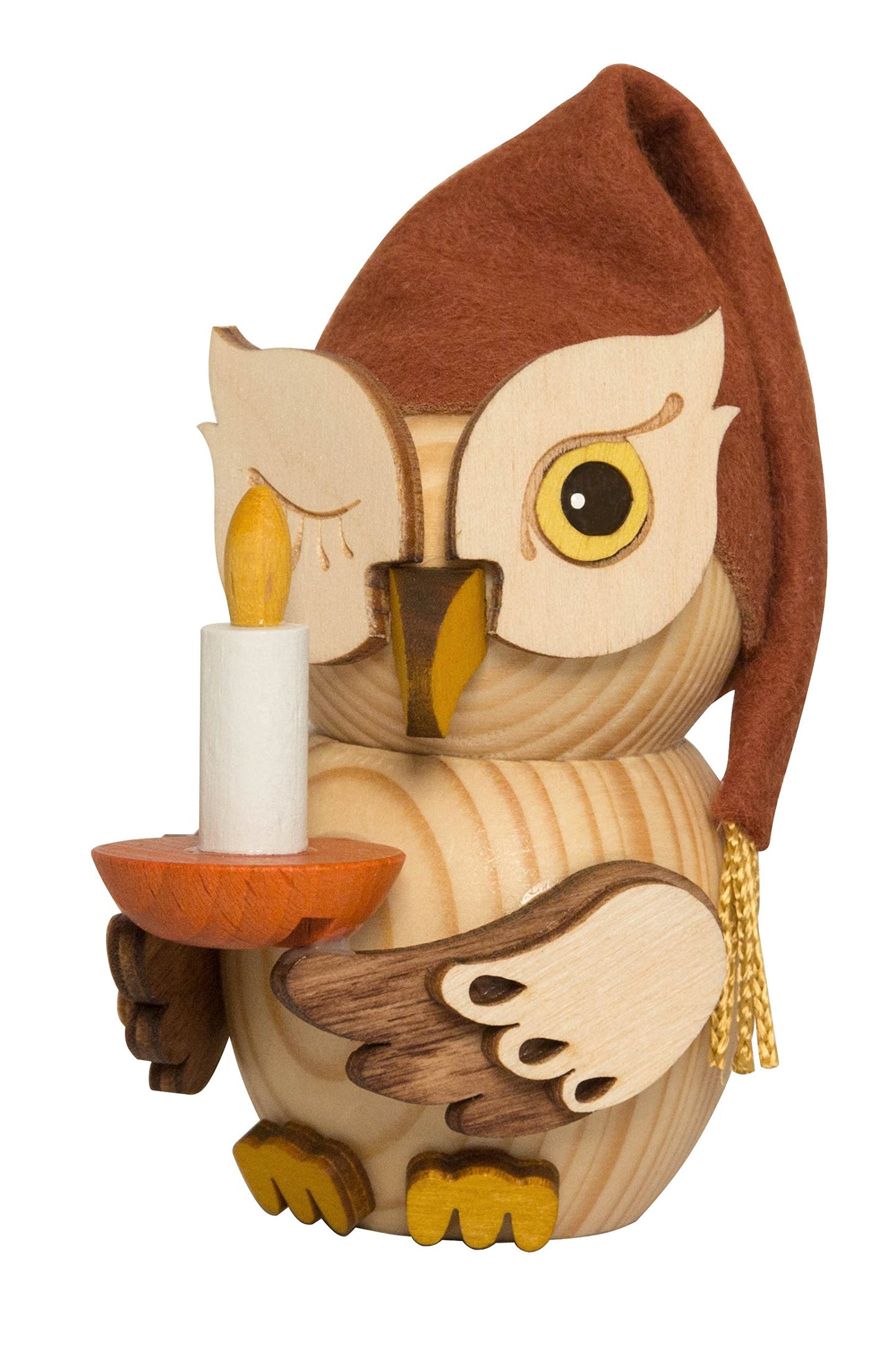 Kuhnert - Decoration/Wooden Figurine - Mini Owl Nightcap - approx. 7cm - Made in Germany