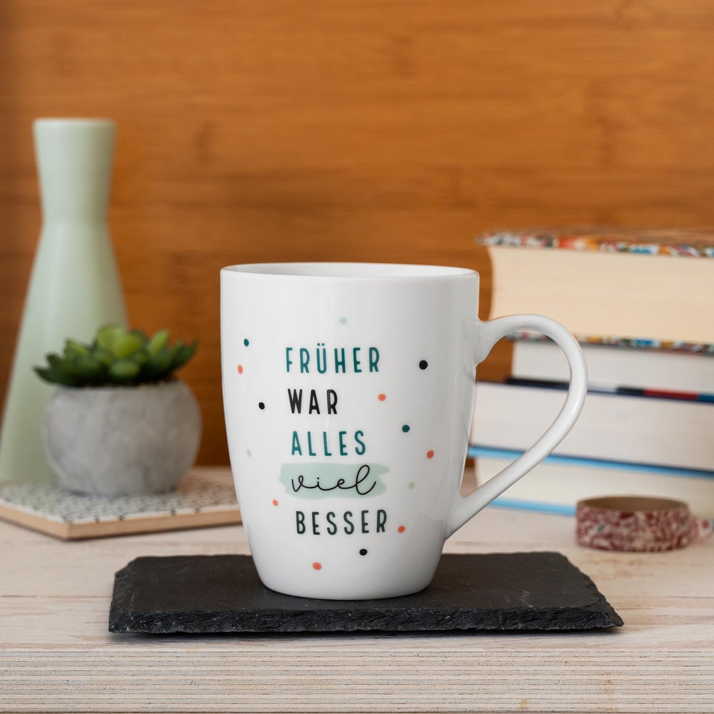 Sheepworld Mug with Saying | 350ml | Design "Früher..."
