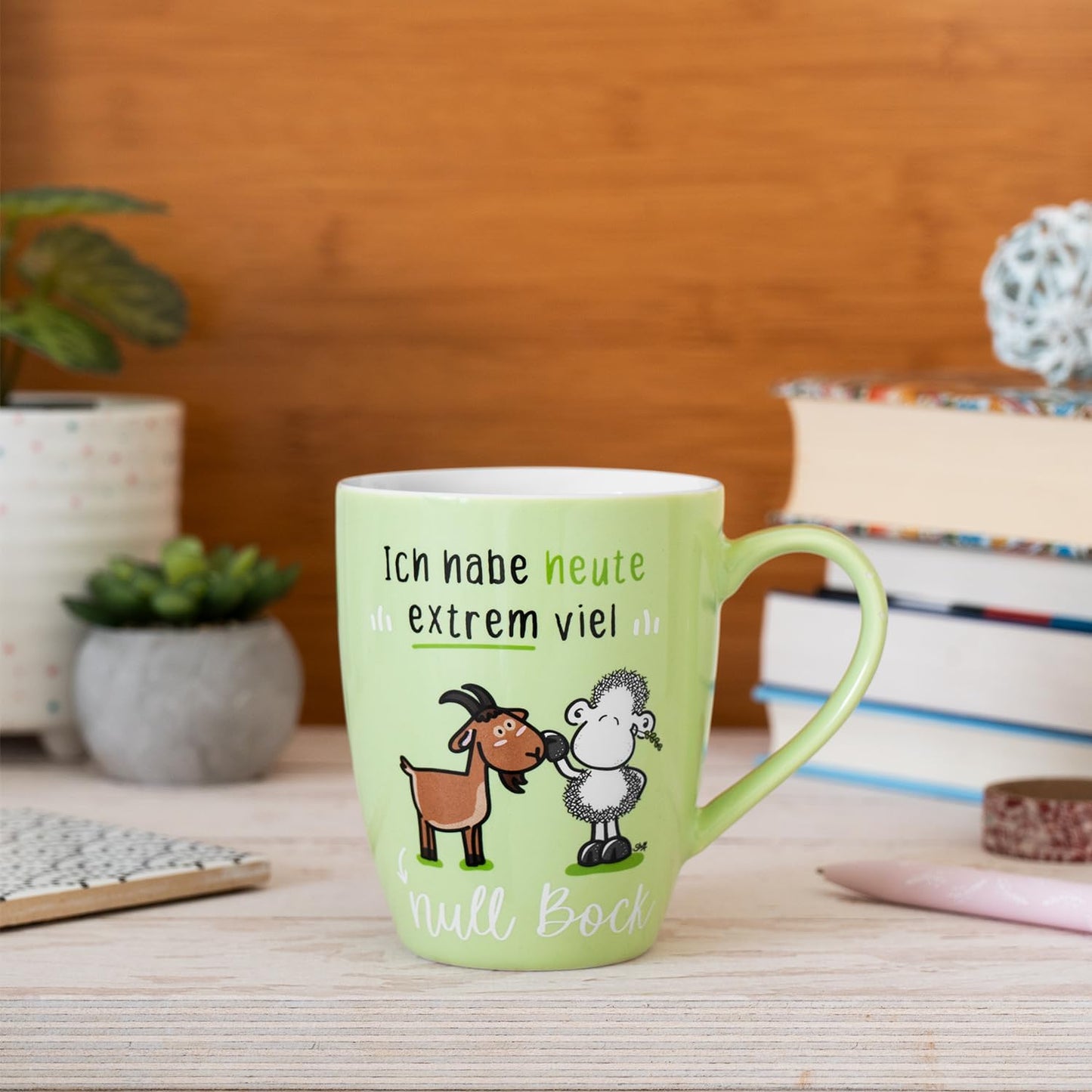 Sheepworld Mug with Slogan | 350ml | "null Bock" Design