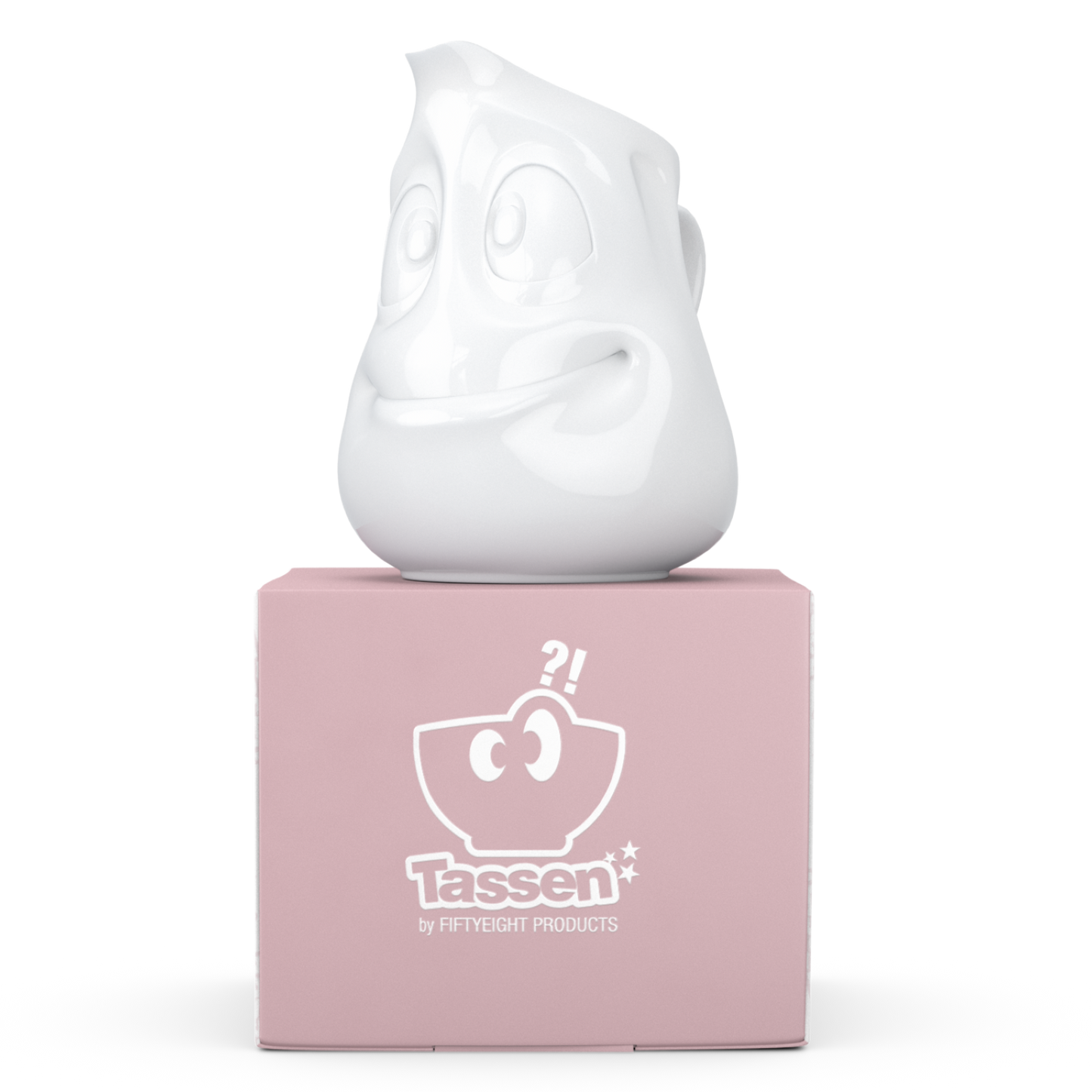 FIFTYEIGHT PRODUCTS / Jug "Drollig" (Porcelain, 350 ml, White, Made in Germany)