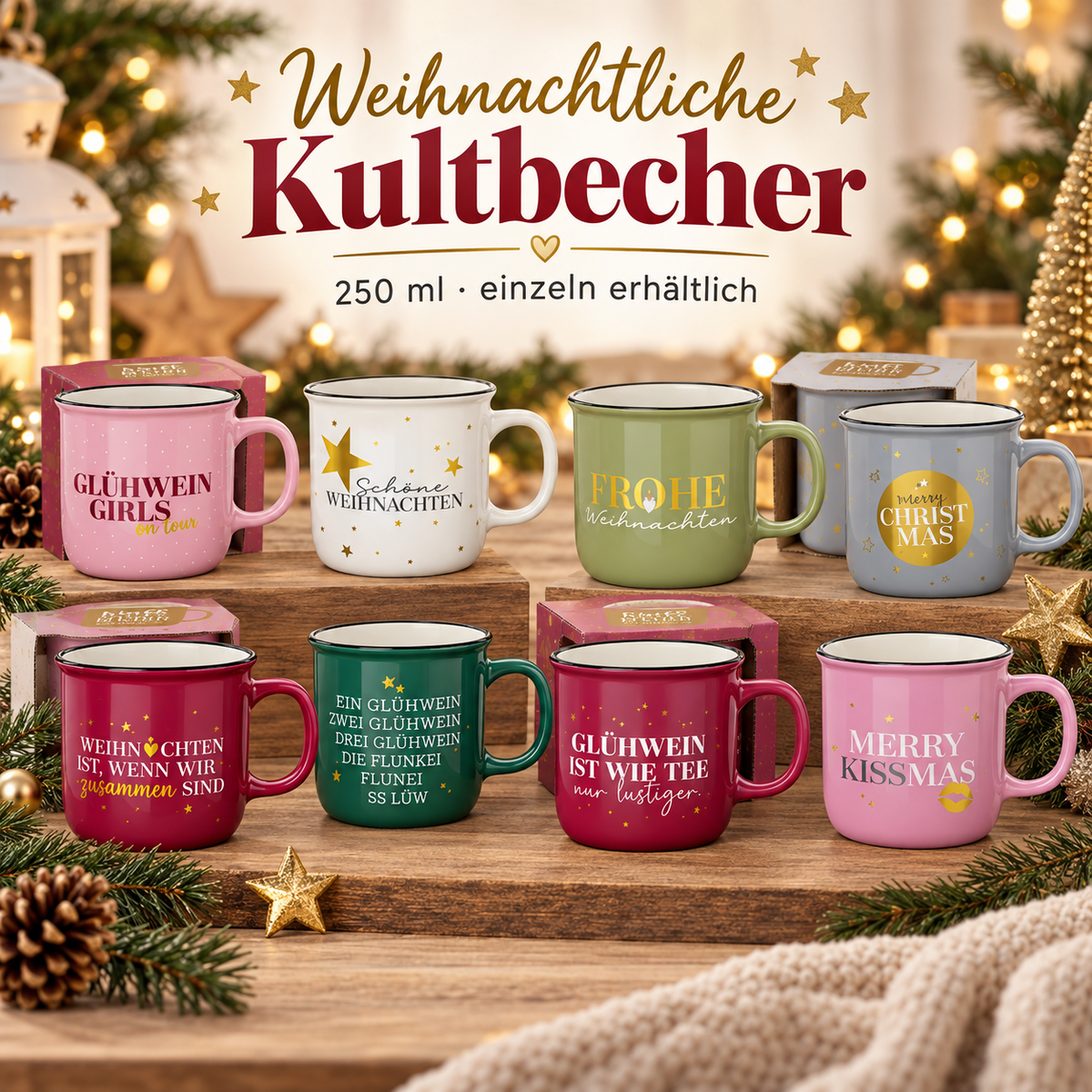 la Vida Kultbecher für Dich, Weihnachten, 250 ml