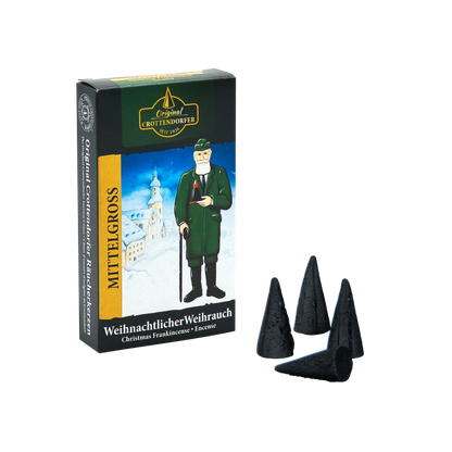 Crottendorfer Räucherkerzen 10er-Set Weihnachtlicher Weihrauch mittelgroß