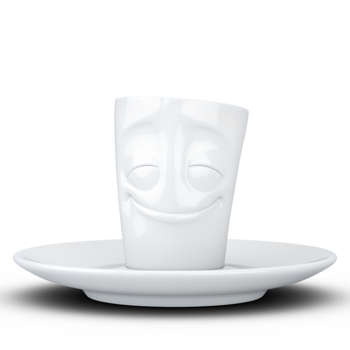 FIFTYEIGHT PRODUCTS / 6-er Set Espressotasse mit Unterteller | (Porzellan, 80 ml, Weiß, Made in Germany)