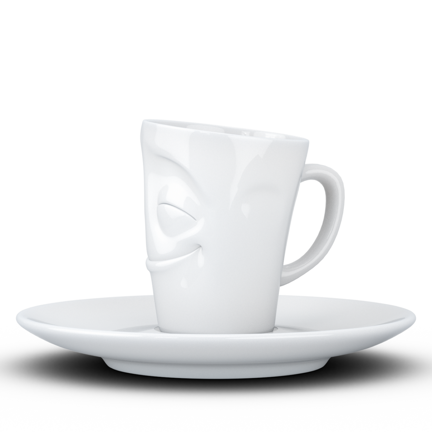 FIFTYEIGHT PRODUCTS / 6-er Set Espressotasse mit Unterteller | (Porzellan, 80 ml, Weiß, Made in Germany)