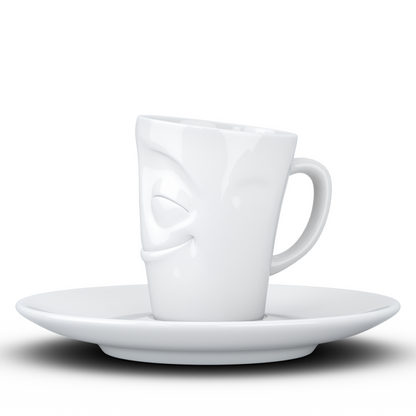 FIFTYEIGHT PRODUCTS / 6-er Set Espressotasse mit Unterteller | (Porzellan, 80 ml, Weiß, Made in Germany)