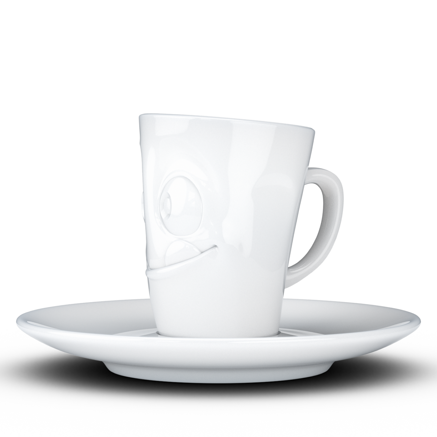 FIFTYEIGHT PRODUCTS / 6-er Set Espressotasse mit Unterteller | (Porzellan, 80 ml, Weiß, Made in Germany)