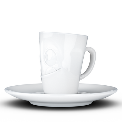 FIFTYEIGHT PRODUCTS / 6-er Set Espressotasse mit Unterteller | (Porzellan, 80 ml, Weiß, Made in Germany)