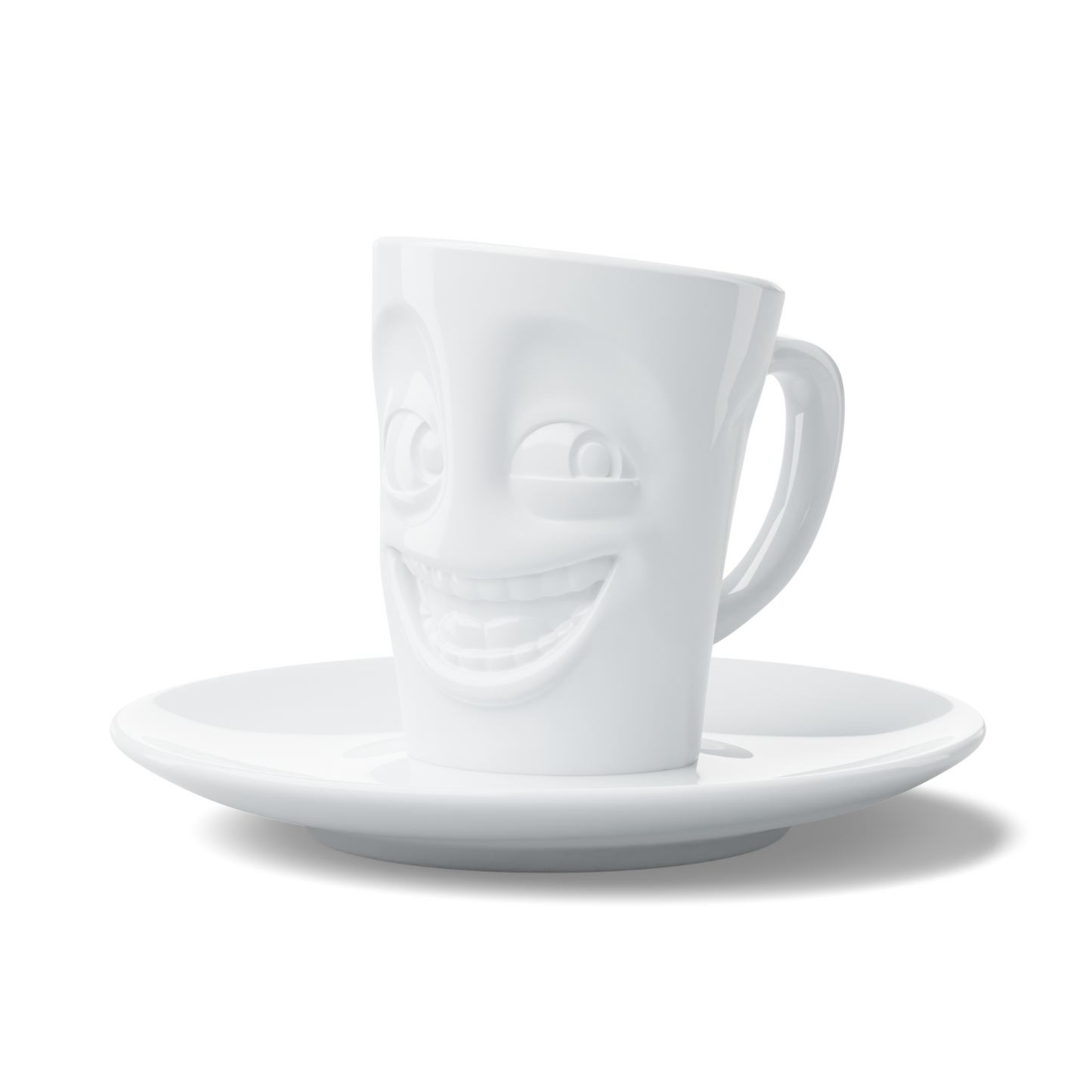 FIFTYEIGHT PRODUCTS / 6-er Set Espressotasse mit Unterteller | (Porzellan, 80 ml, Weiß, Made in Germany)