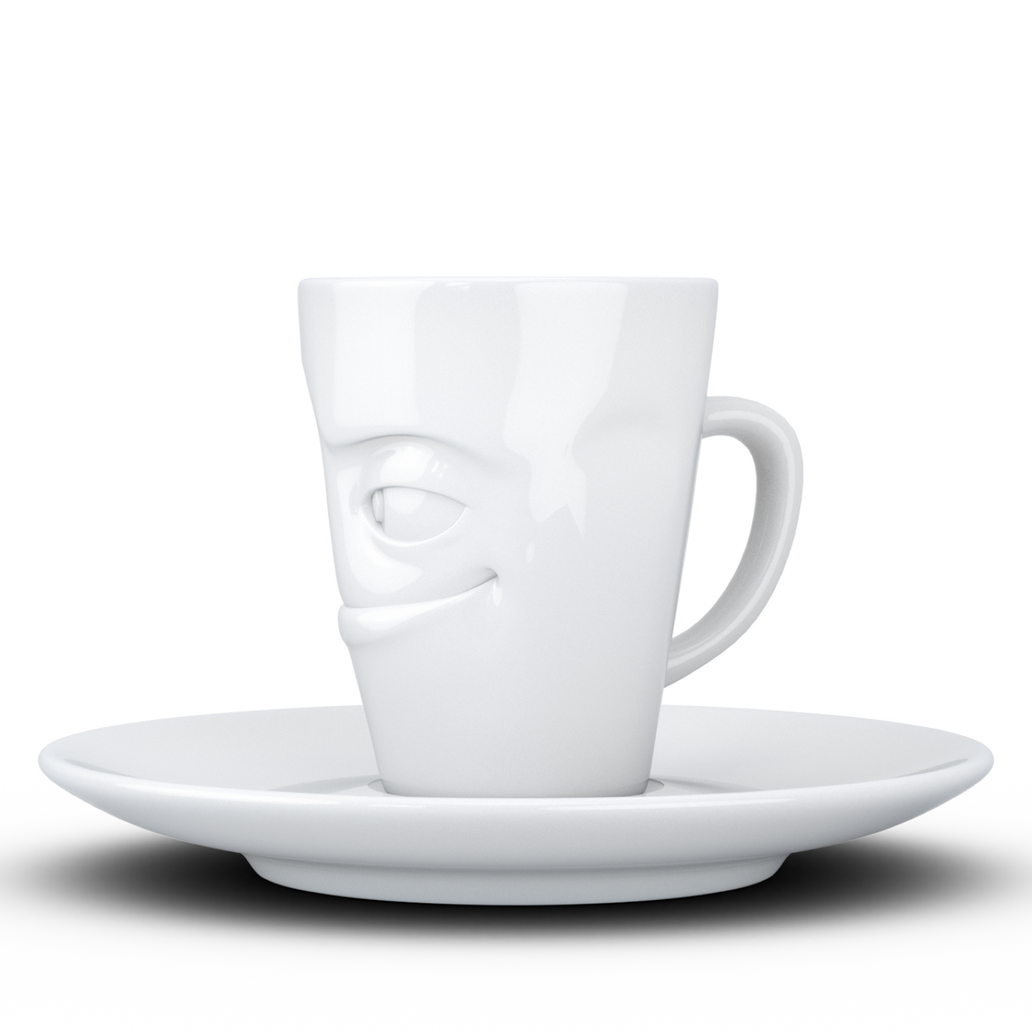 FIFTYEIGHT PRODUCTS / 6-er Set Espressotasse mit Unterteller | (Porzellan, 80 ml, Weiß, Made in Germany)