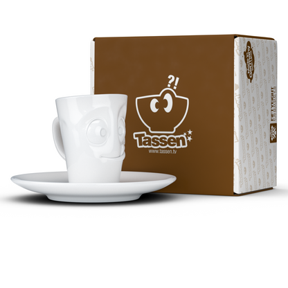 FIFTYEIGHT PRODUCTS / 6-er Set Espressotasse mit Unterteller | (Porzellan, 80 ml, Weiß, Made in Germany)