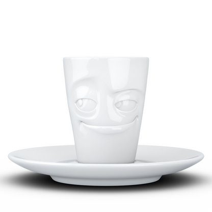 FIFTYEIGHT PRODUCTS / 6-er Set Espressotasse mit Unterteller | (Porzellan, 80 ml, Weiß, Made in Germany)
