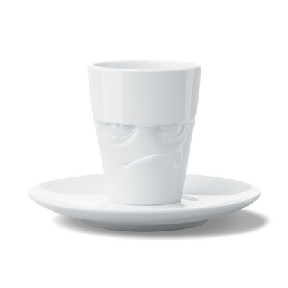 FIFTYEIGHT PRODUCTS / 6-er Set Espressotasse mit Unterteller | (Porzellan, 80 ml, Weiß, Made in Germany)
