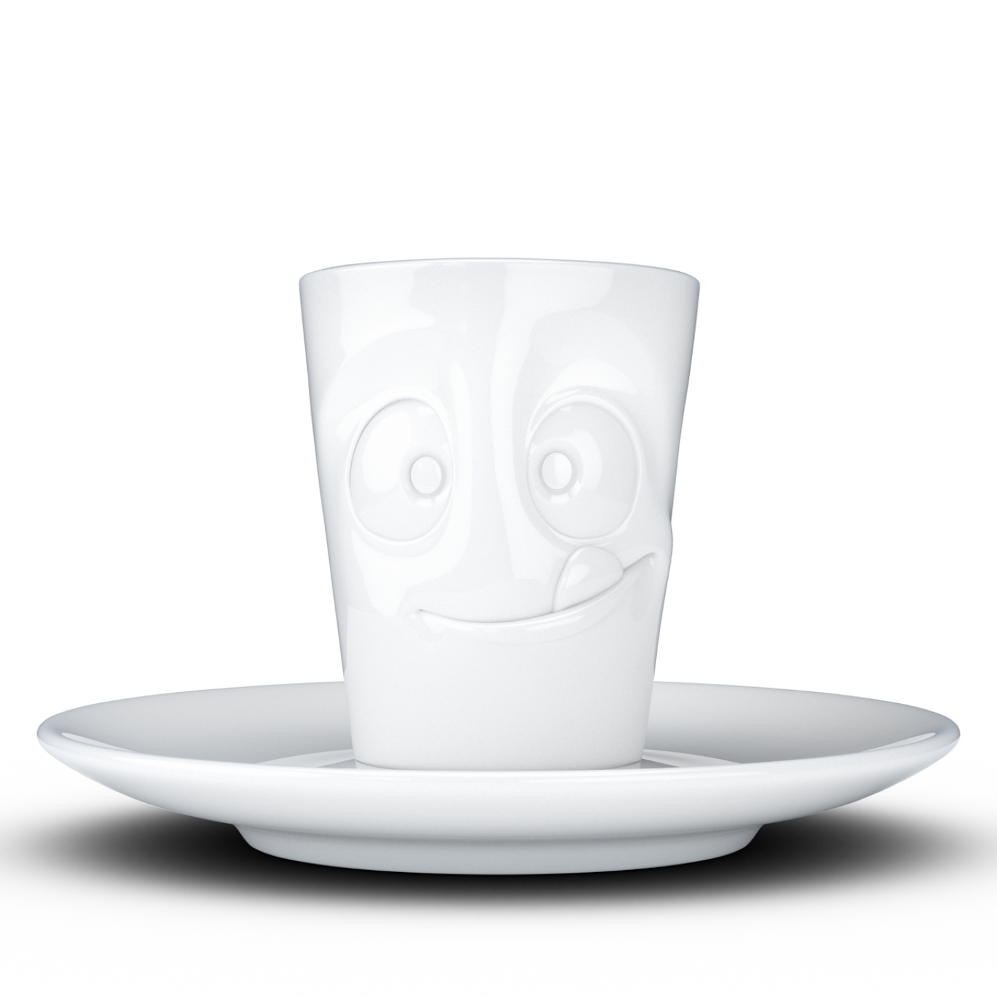 FIFTYEIGHT PRODUCTS / 6-er Set Espressotasse mit Unterteller | (Porzellan, 80 ml, Weiß, Made in Germany)