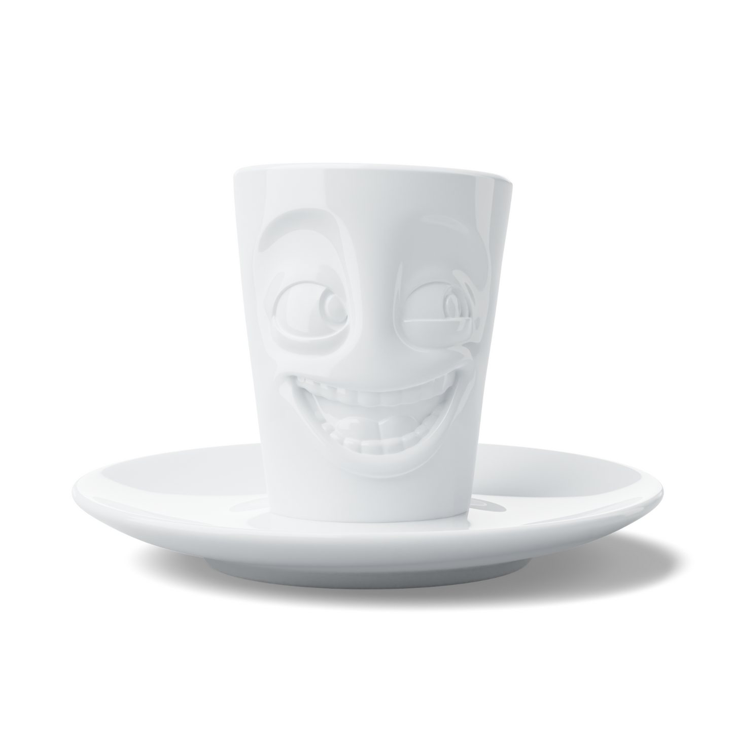 FIFTYEIGHT PRODUCTS / 6-er Set Espressotasse mit Unterteller | (Porzellan, 80 ml, Weiß, Made in Germany)